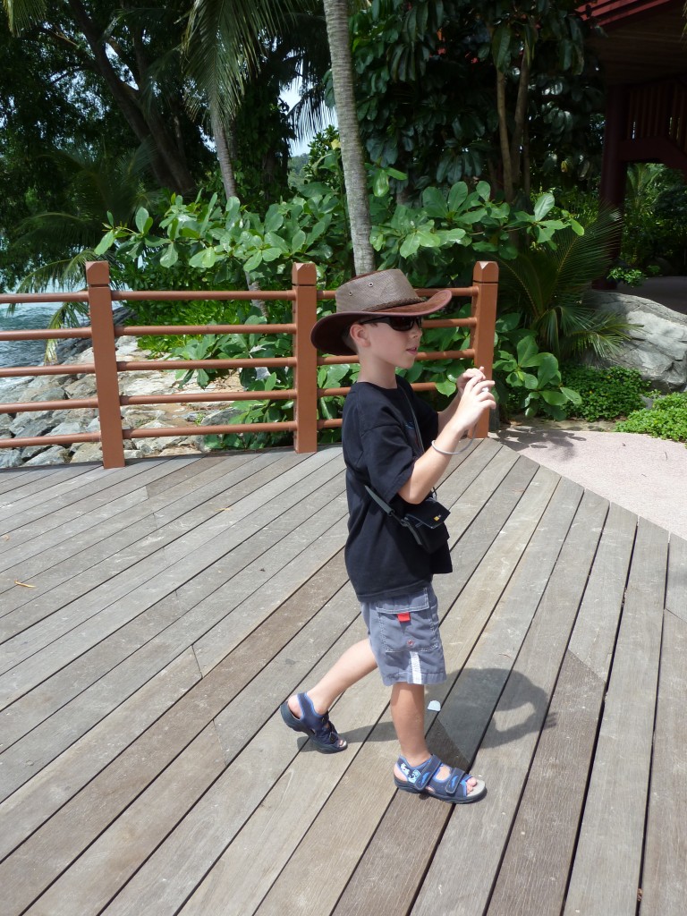 Wearing a hat in Singapore