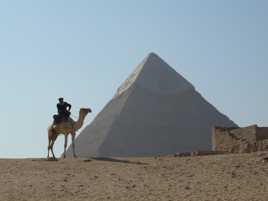 Police camel and the Great Pyramid