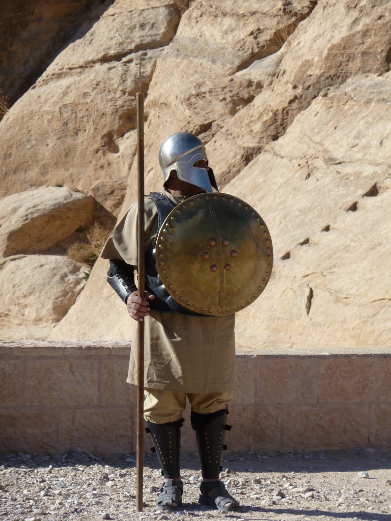 Roman soldier on the way to Petra