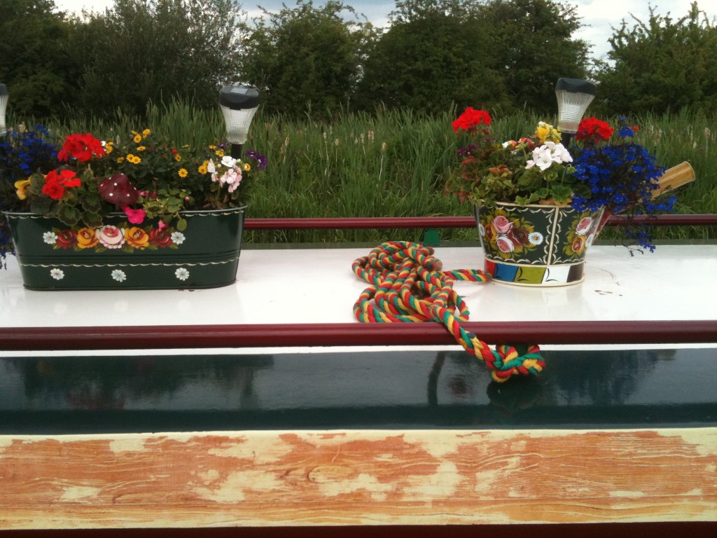Traditional canal boat decorations