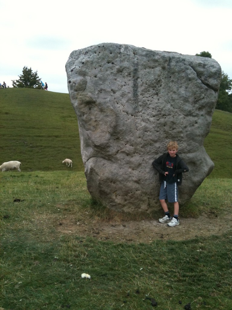 Callum is content to rest on the stone