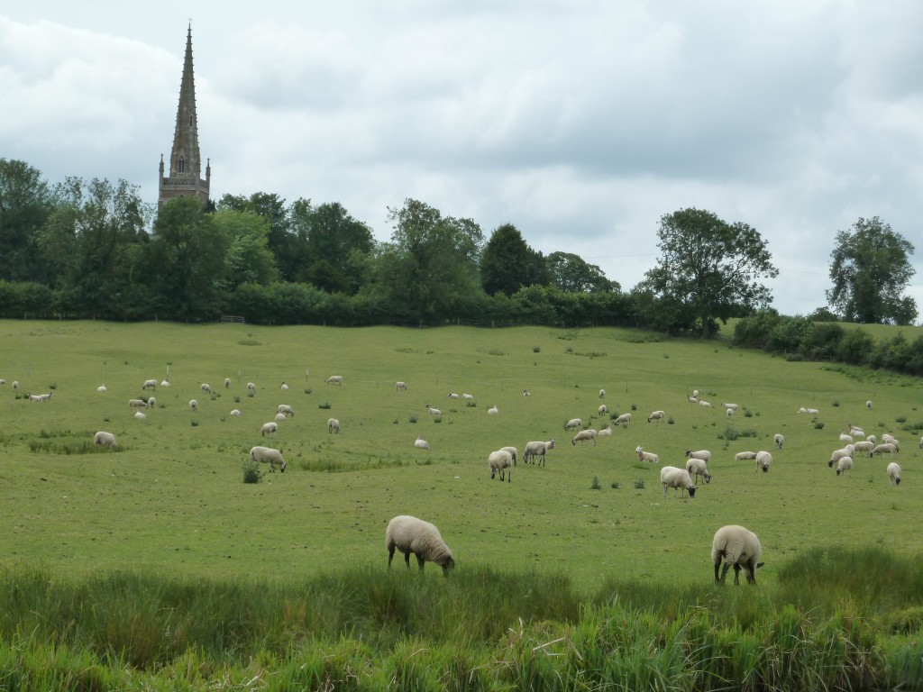 The town of Braunston from the canal