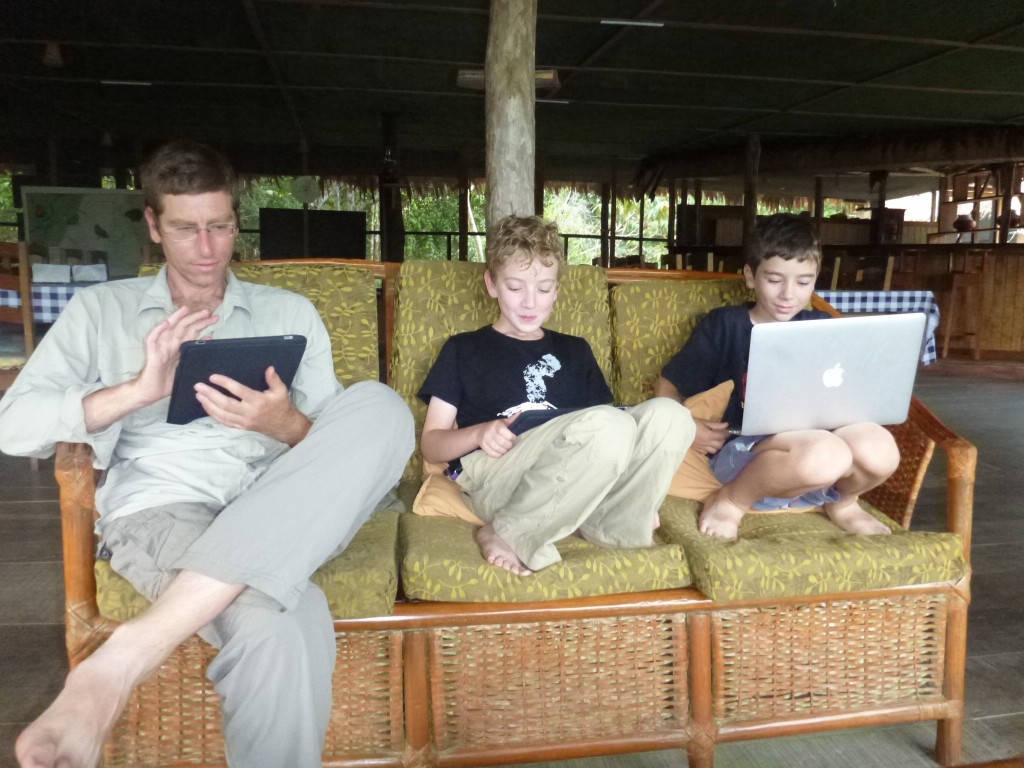Checking real estate ads in the Amazon jungle