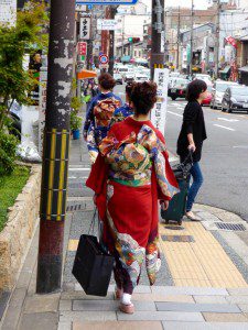Kimono Gion district of Kyoto.