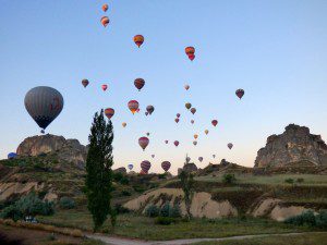 Balloons over Cappadocia.